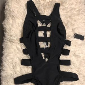 NASTYGAL black one piece swimsuit
